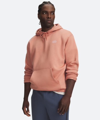 UAライバルフリース フーディー（ライフスタイル/MEN） Canyon Pink / White(696)
