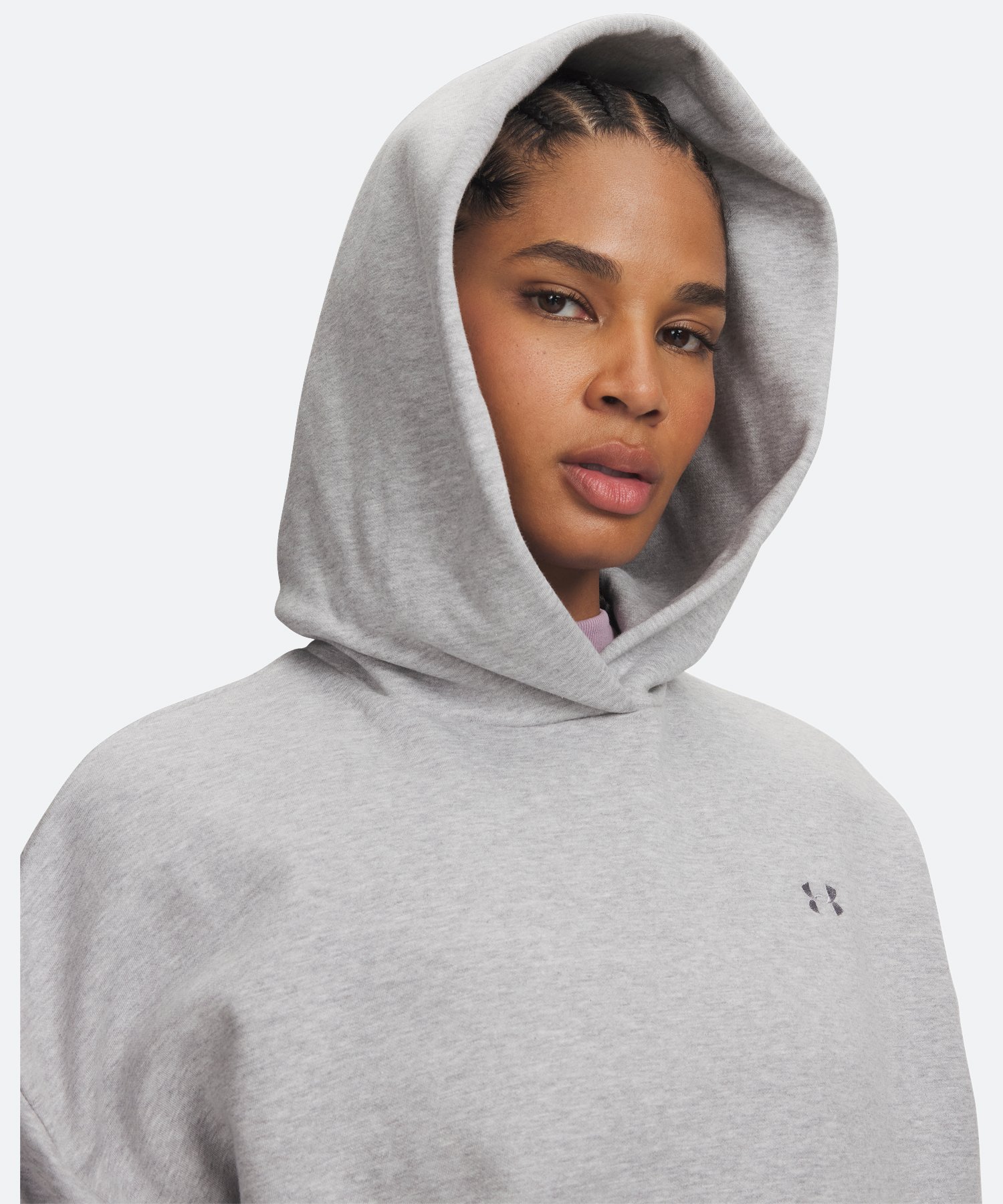 UAアイコンフリース フーディー（ライフスタイル/WOMEN） Mod Gray Full Heather(012)