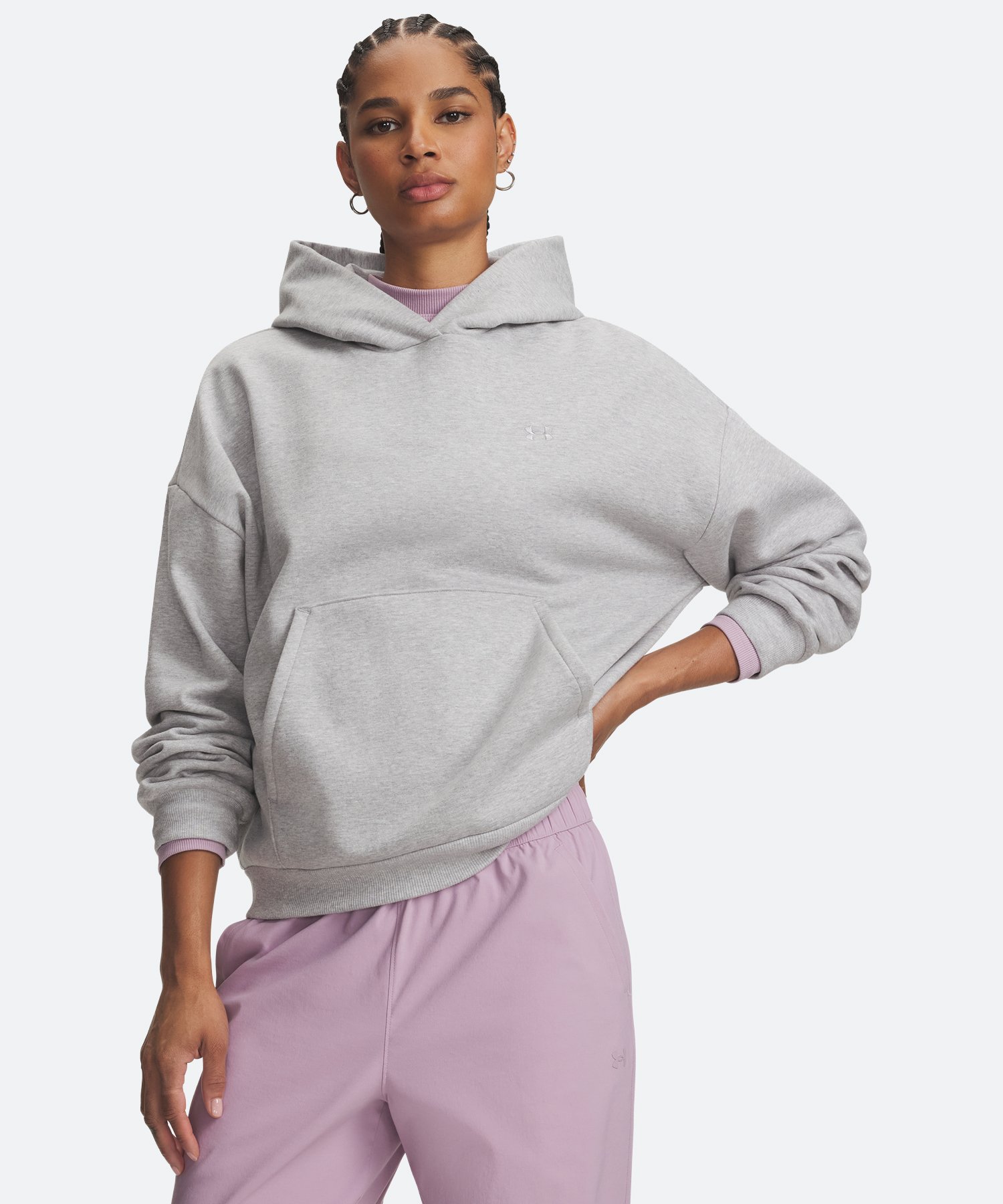 UAアイコンフリース フーディー（ライフスタイル/WOMEN） Mod Gray Full Heather(012)
