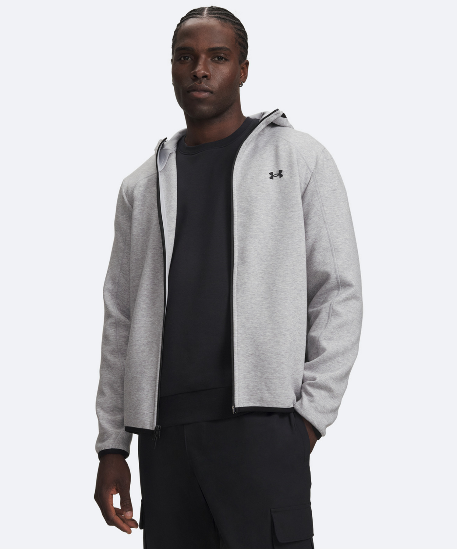 UAアンストッパブル フリース フルジップ フーディー（ライフスタイル/MEN） Mod Gray Light Heather(011)