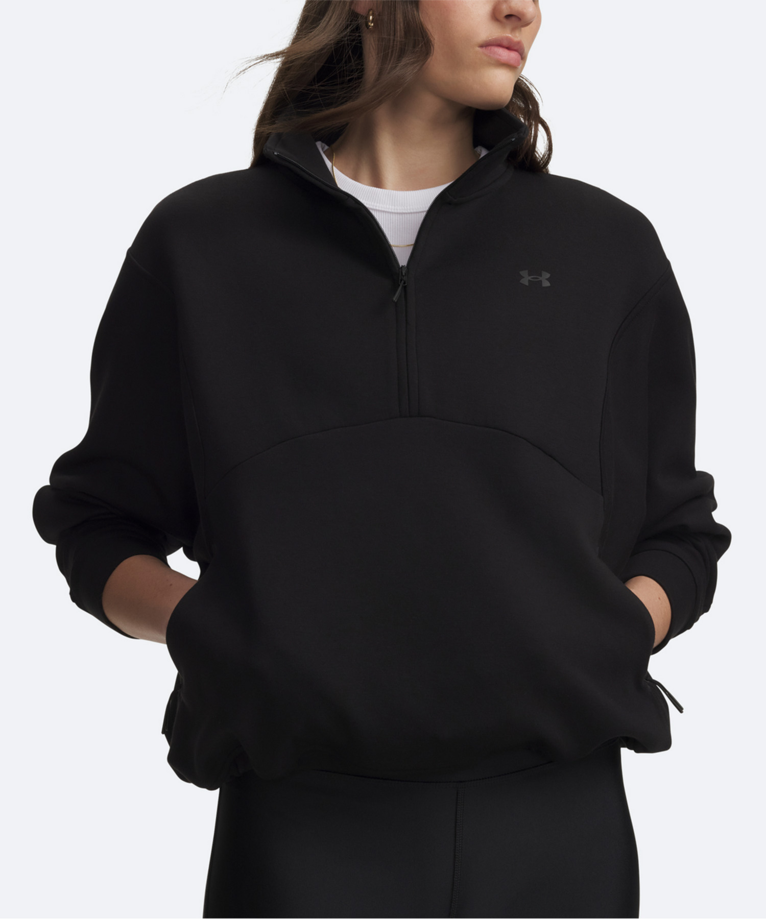 UAアンストッパブル 1/2ジップ フリース トップス（ライフスタイル/WOMEN） Ultimate Black(008)