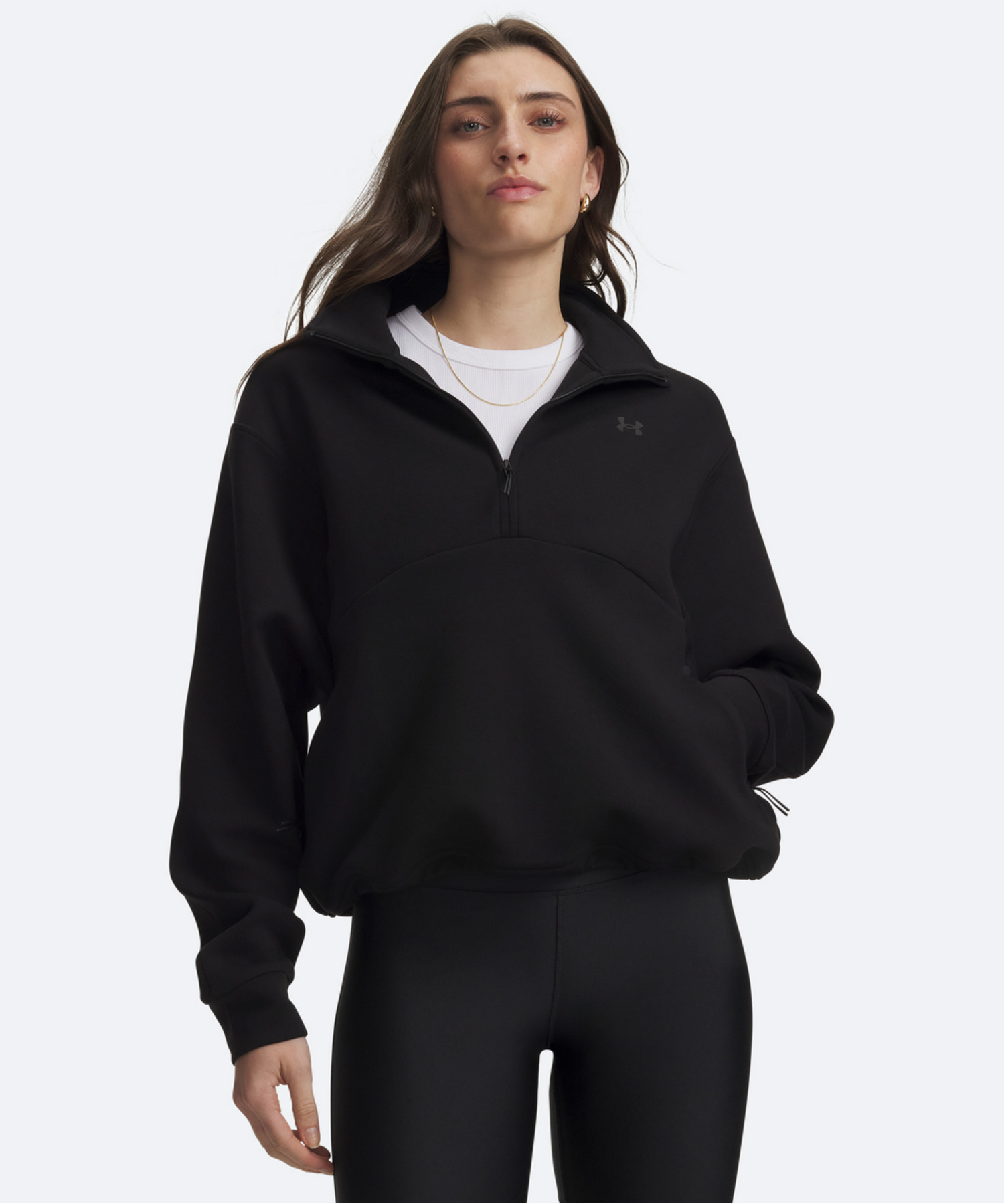 UAアンストッパブル 1/2ジップ フリース トップス（ライフスタイル/WOMEN） Ultimate Black(008)