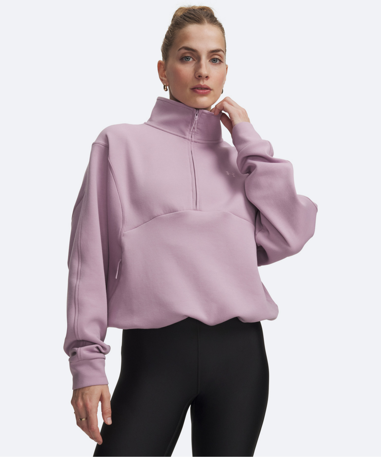 UAアンストッパブル 1/2ジップ フリース トップス（ライフスタイル/WOMEN） Mauve Pink / Mauve Pink(698)