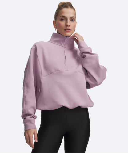 UAアンストッパブル 1/2ジップ フリース トップス（ライフスタイル/WOMEN） Mauve Pink / Mauve Pink(698)