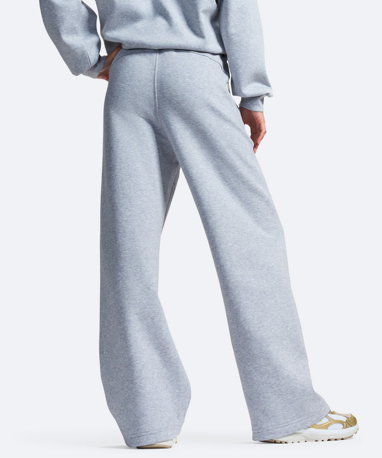 UAアンストッパブル フリース オープン ヘム パンツ（ライフスタイル/WOMEN） Mod Gray Light Heather(011)