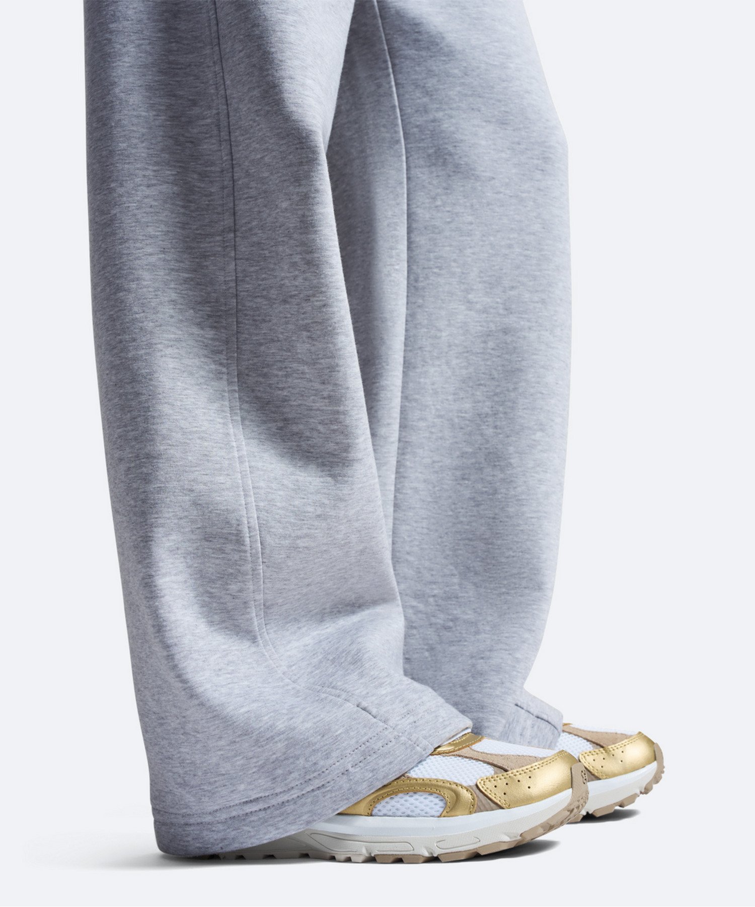 UAアンストッパブル フリース オープン ヘム パンツ（ライフスタイル/WOMEN） Mod Gray Light Heather(011)