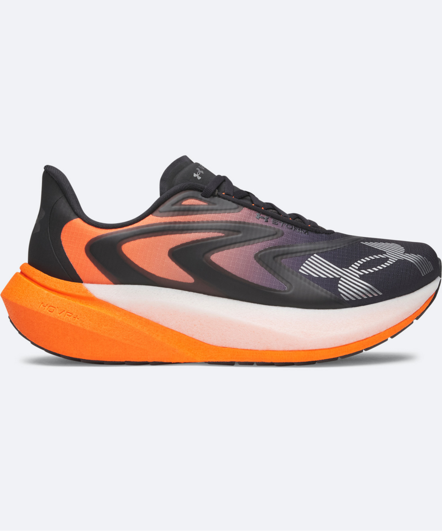 UAベロシティ ディスタンス ストーム（ランニング/UNISEX） Black / Outrageous Orange(002)