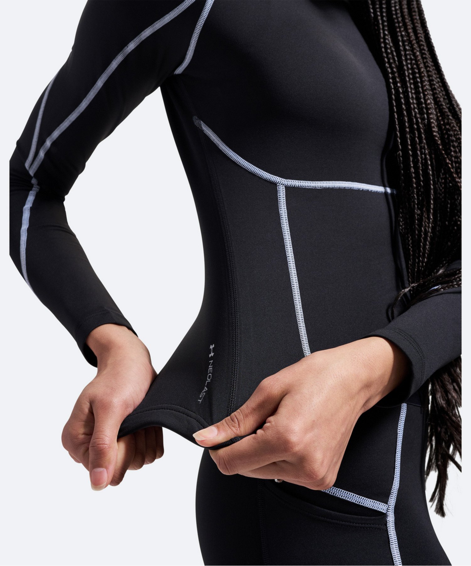 UAコールドギア ネオラスト モックネック シャツ（トレーニング/WOMEN） Ultimate Black / Reflective(008)