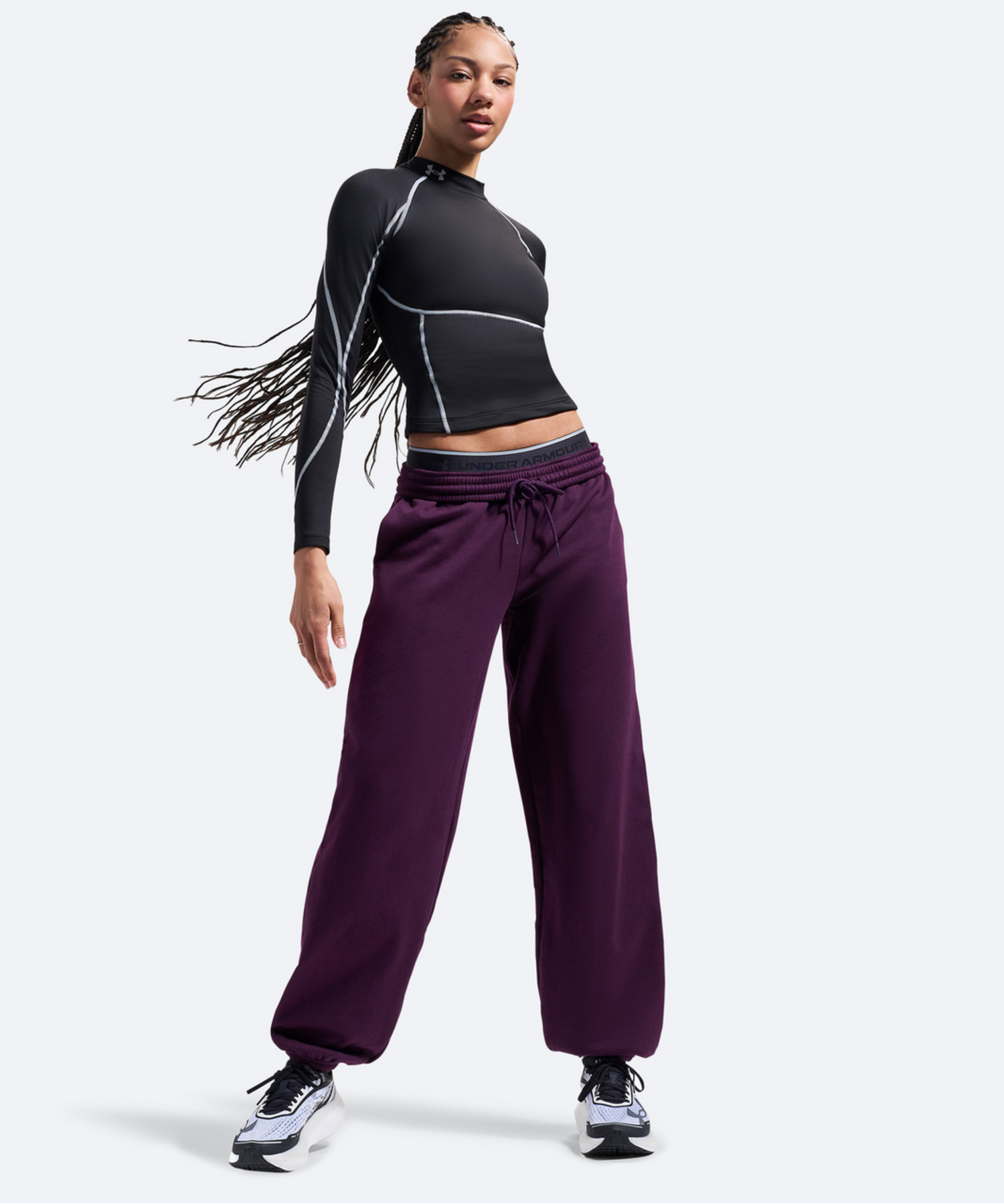 UAコールドギア ネオラスト モックネック シャツ（トレーニング/WOMEN） Ultimate Black / Reflective(008)