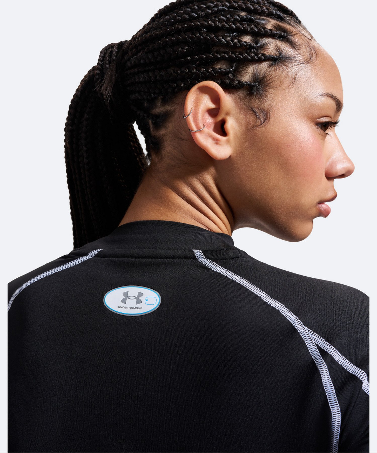 UAコールドギア ネオラスト モックネック シャツ（トレーニング/WOMEN） Ultimate Black / Reflective(008)