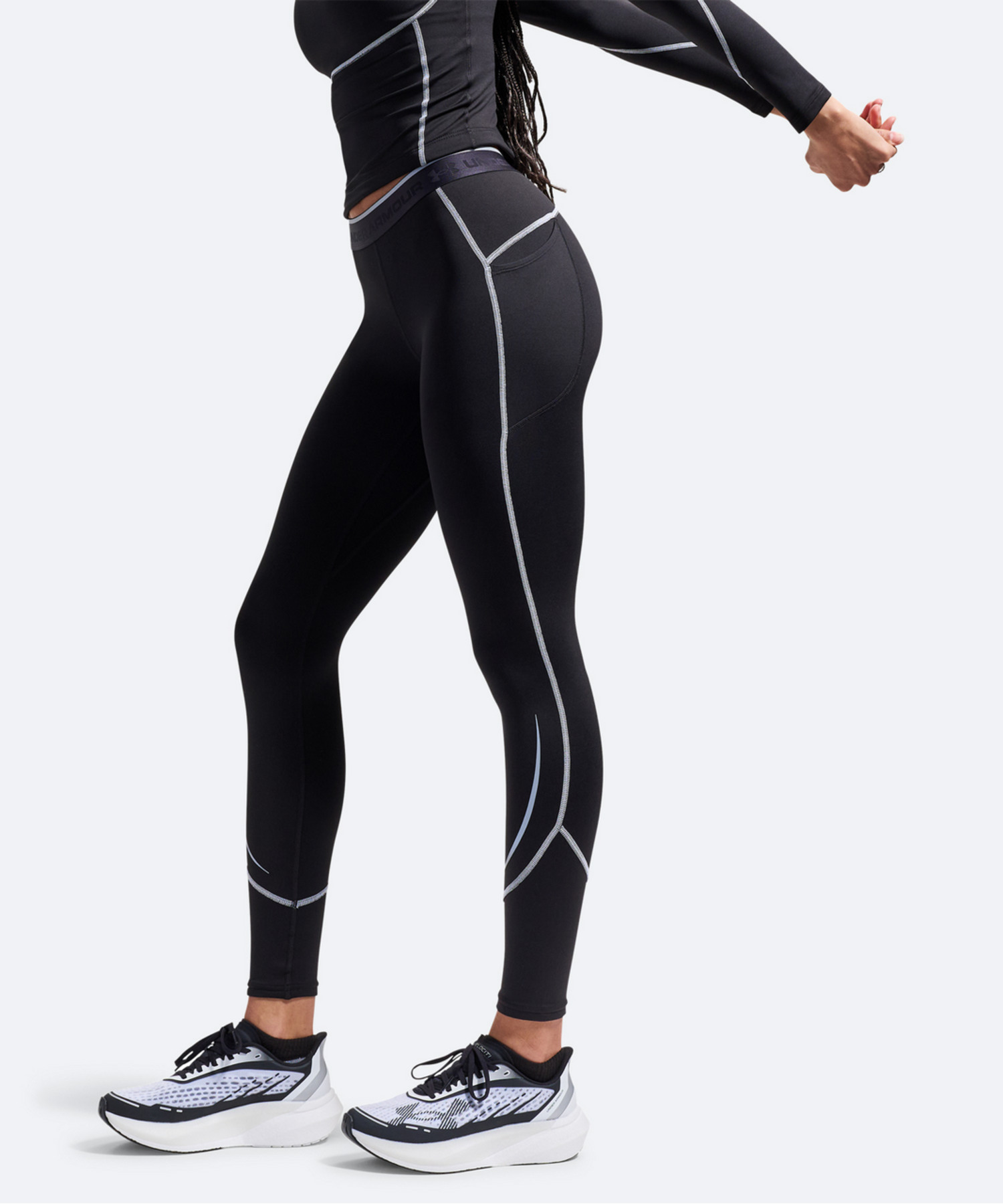UAコールドギア ネオラスト レギンス（トレーニング/WOMEN） Ultimate Black / Reflective(008)