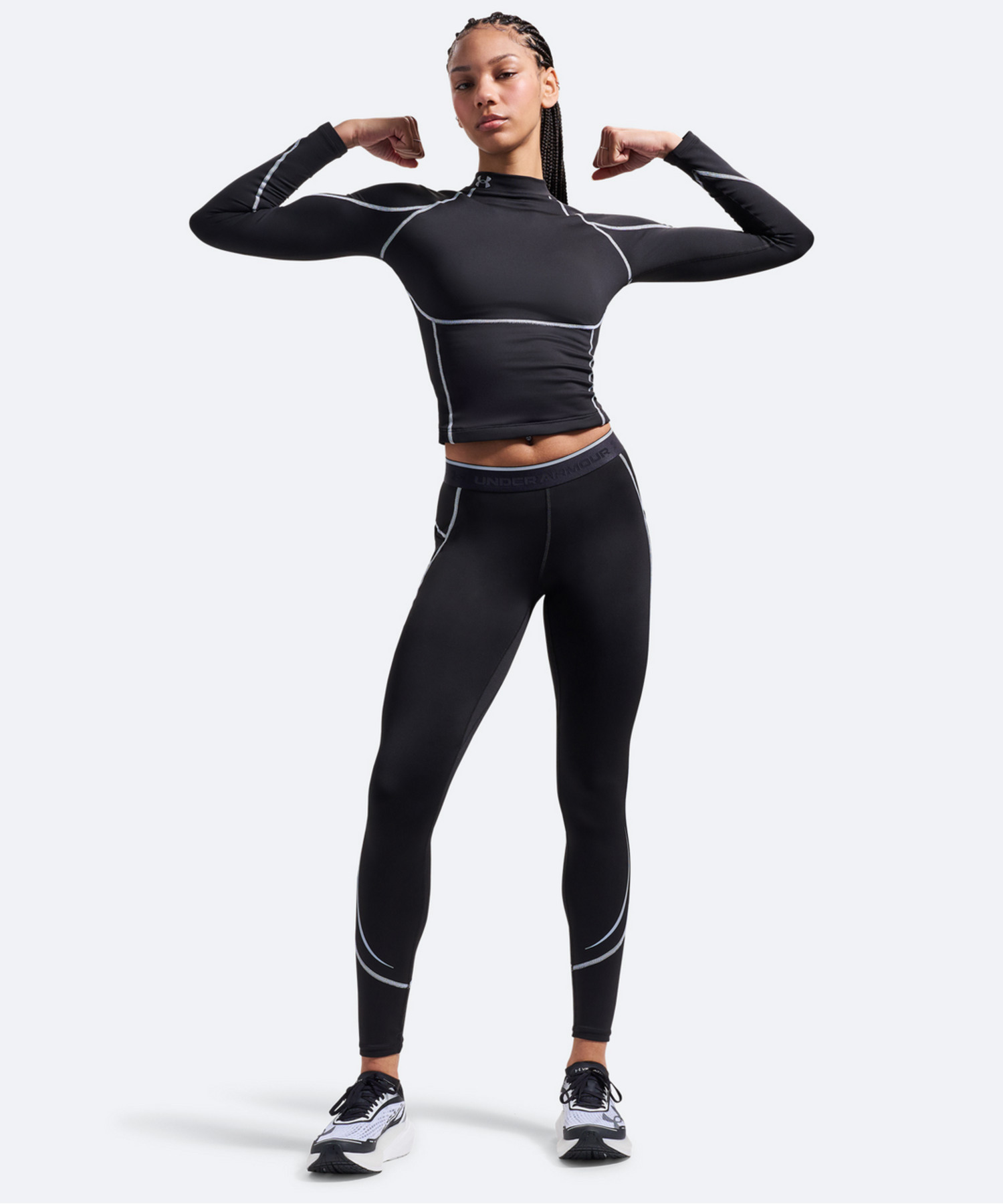 UAコールドギア ネオラスト レギンス（トレーニング/WOMEN） Ultimate Black / Reflective(008)
