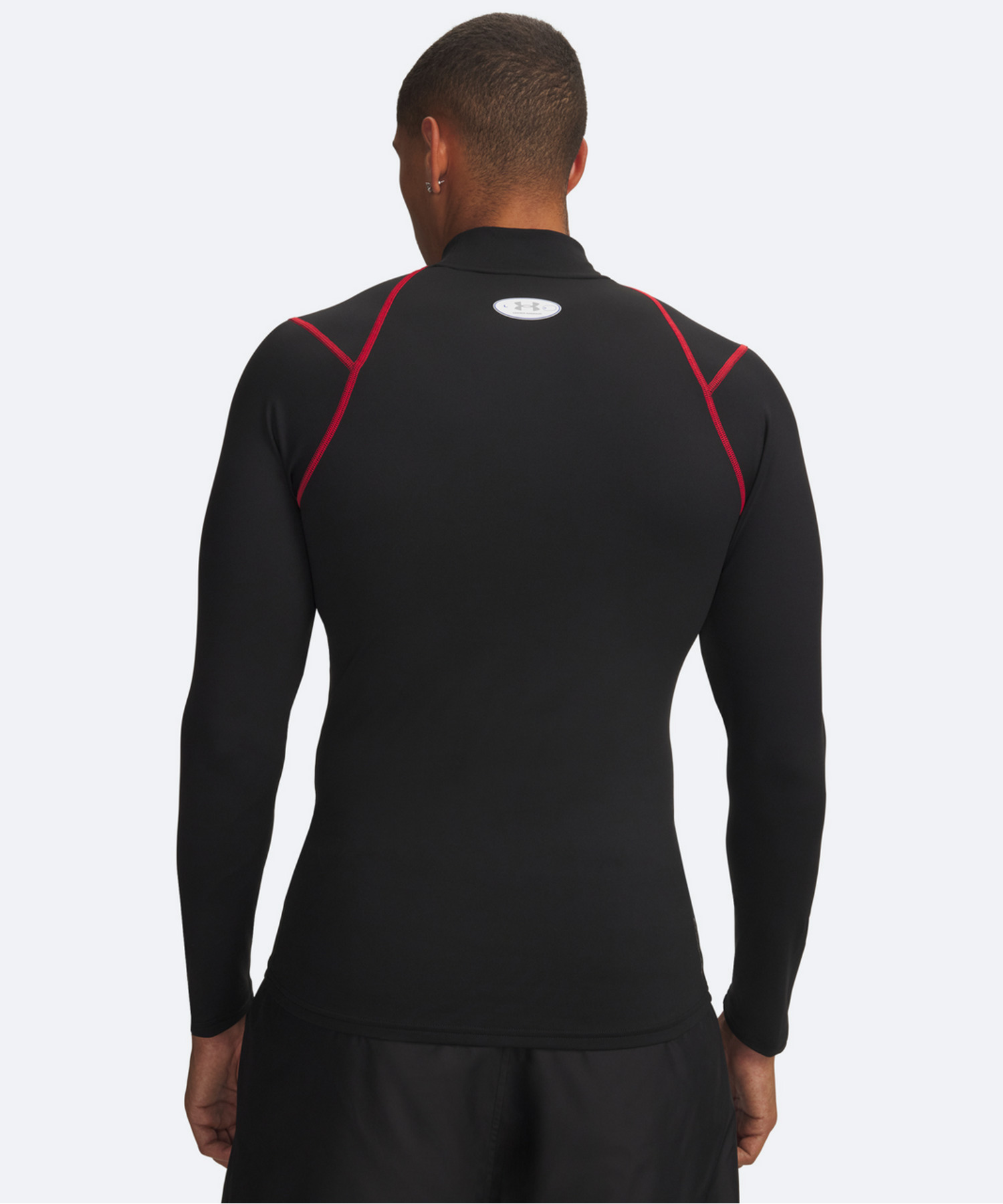 UAコールドギア ネオラスト コンプレッション モックネック シャツ（トレーニング/MEN） Ultimate Black / Red(009)