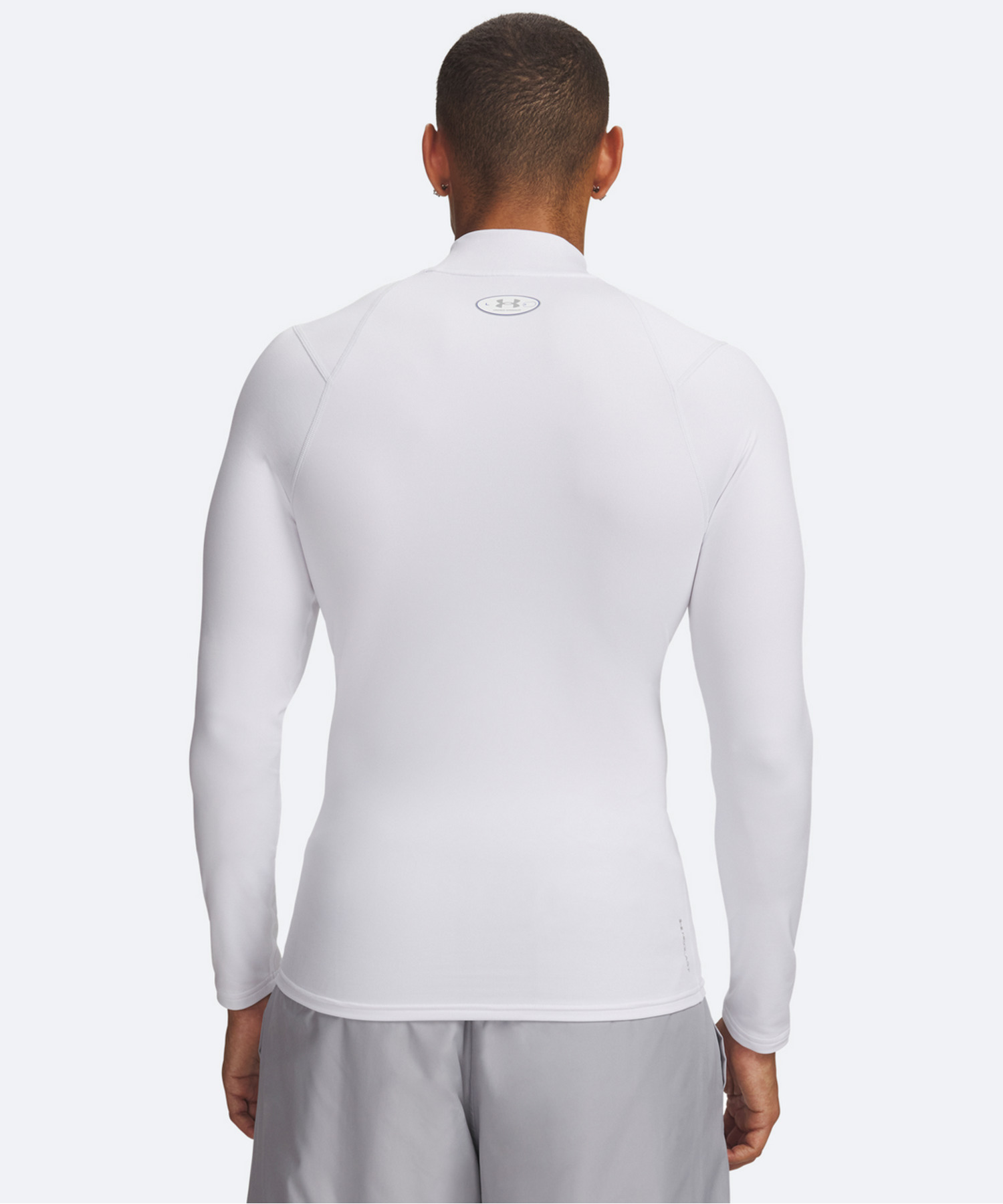UAコールドギア ネオラスト コンプレッション モックネック シャツ（トレーニング/MEN） White / Halo Gray(100)