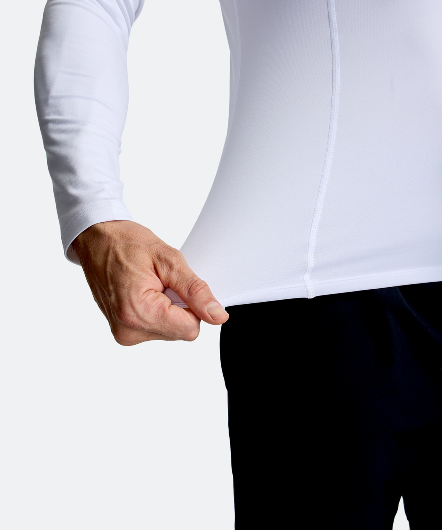 UAコールドギア ネオラスト コンプレッション モックネック シャツ（トレーニング/MEN） White / Halo Gray(100)
