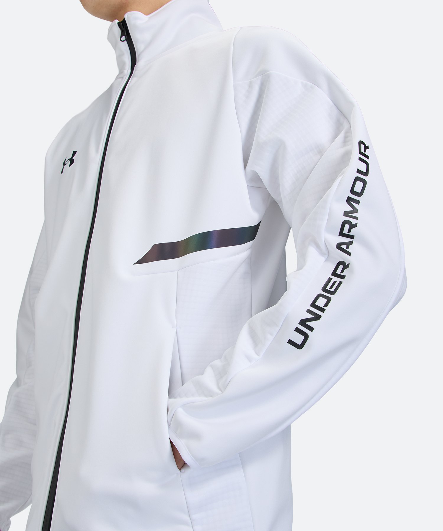 UAウインターニット 3レイヤー フルジップ ジャケット（トレーニング/MEN） White(100)