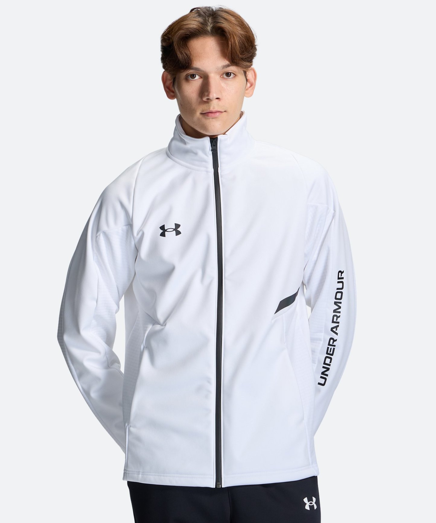 UAウインターニット 3レイヤー フルジップ ジャケット（トレーニング/MEN） White(100)