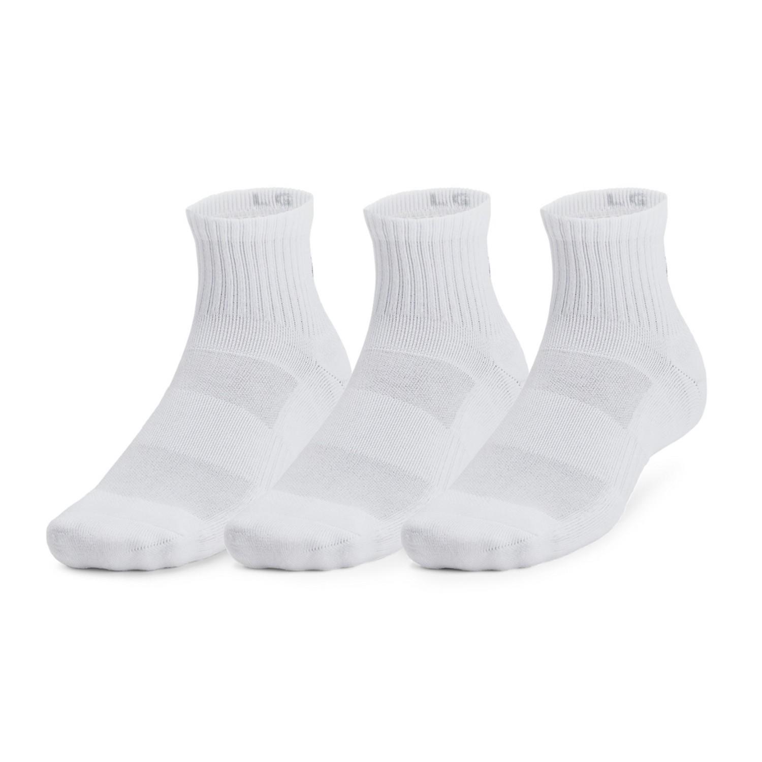 【UNDER ARMOURウェア】 アンダーアーマーウェア U UA TC 3pk Qtr ソックス 1386372 001BLK/BLK/WHT 100WHT/WHT/BLK