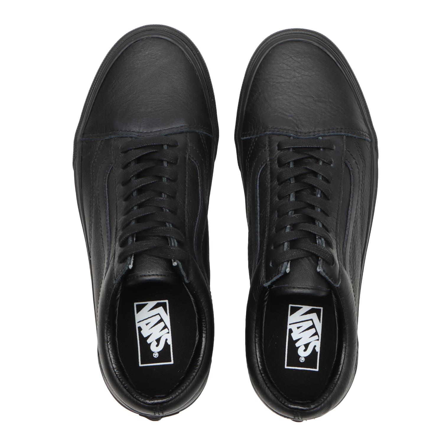 【VANS】 ヴァンズ OLD SKOOL オールドスクール VN0003Z6L3A (LEATHER) BLACK (LEATHER) BLACK