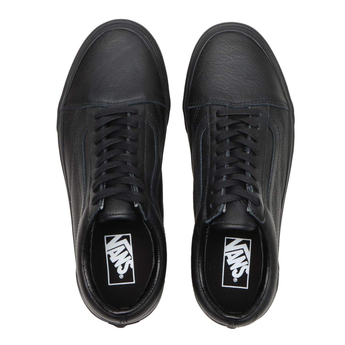 【VANS】 ヴァンズ OLD SKOOL オールドスクール VN0003Z6L3A (LEATHER) BLACK (LEATHER) BLACK