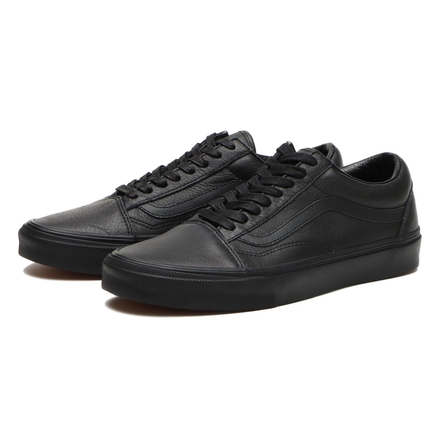 【VANS】 ヴァンズ OLD SKOOL オールドスクール VN0003Z6L3A (LEATHER) BLACK (LEATHER) BLACK