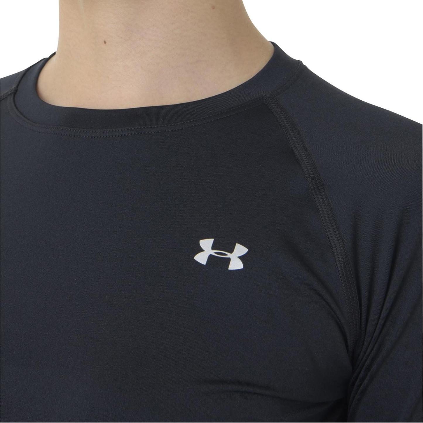 レディース 【UNDER ARMOURウェア】 アンダーアーマーウェア W HEATGEAR COMPRESSION CREW ロングスリーブ 1358604 001BLACK 001BLACK