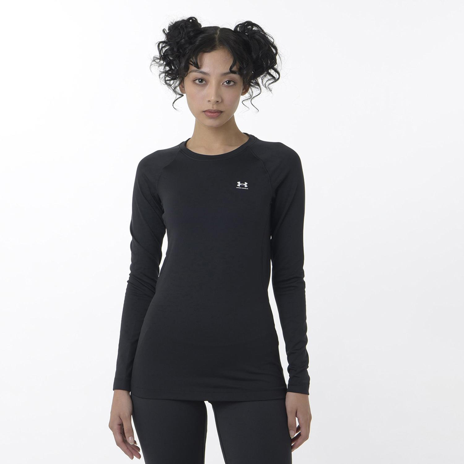 レディース 【UNDER ARMOURウェア】 アンダーアーマーウェア W UA CG ARMOUR CREW 5480 CG CREW L/S 1375480 001BLK 001BLK