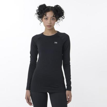 レディース 【UNDER ARMOURウェア】 アンダーアーマーウェア W UA CG ARMOUR CREW 5480 CG CREW L/S 1375480 001BLK 001BLK
