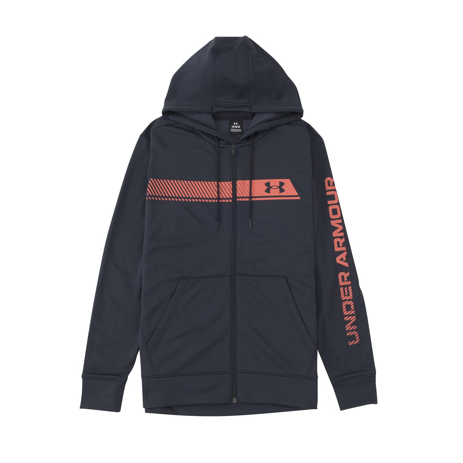 【UNDER ARMOURウェア】 アンダーアーマーウェア M UA ARMOUR FLEECE BAR LOGO FZ スウェット 1381329 002BLK/BEA 002BLK/BEA