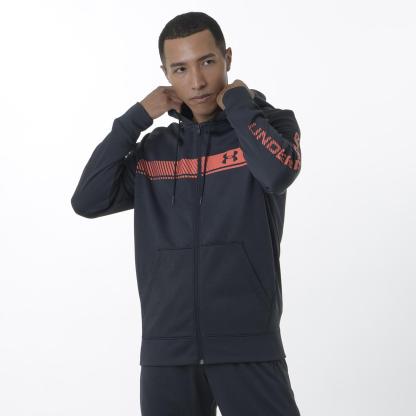 【UNDER ARMOURウェア】 アンダーアーマーウェア M UA ARMOUR FLEECE BAR LOGO FZ スウェット 1381329 002BLK/BEA 002BLK/BEA