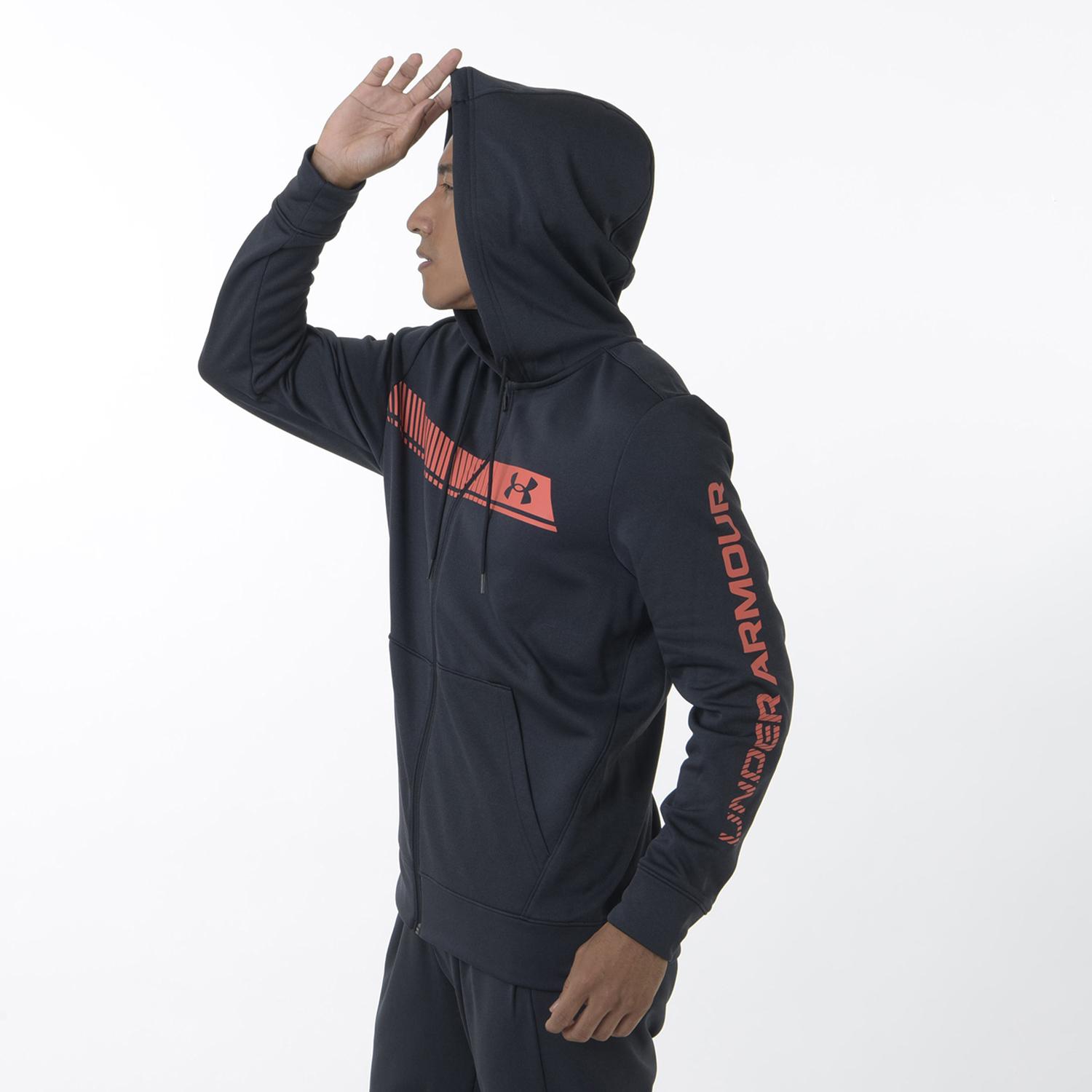 【UNDER ARMOURウェア】 アンダーアーマーウェア M UA ARMOUR FLEECE BAR LOGO FZ スウェット 1381329 002BLK/BEA 002BLK/BEA