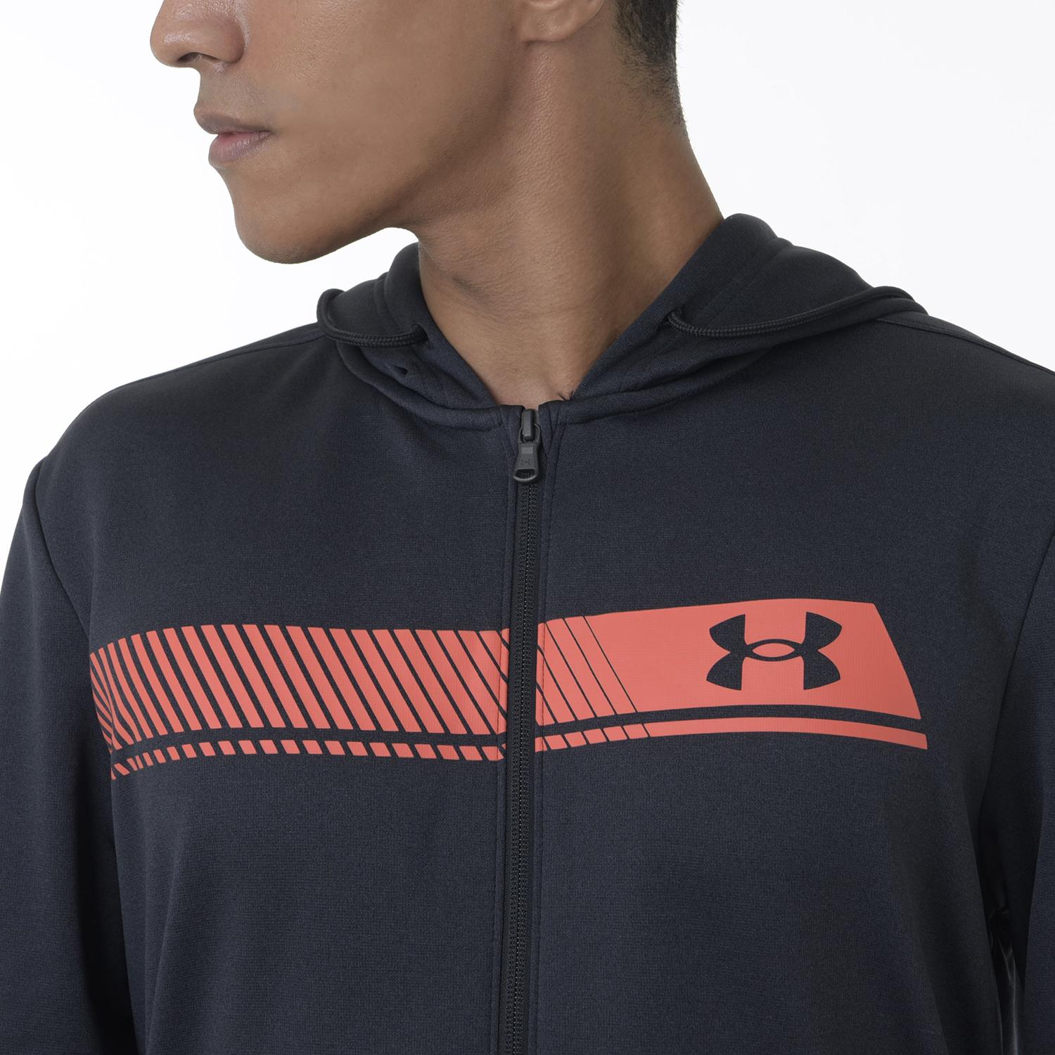 【UNDER ARMOURウェア】 アンダーアーマーウェア M UA ARMOUR FLEECE BAR LOGO FZ スウェット 1381329 002BLK/BEA 002BLK/BEA