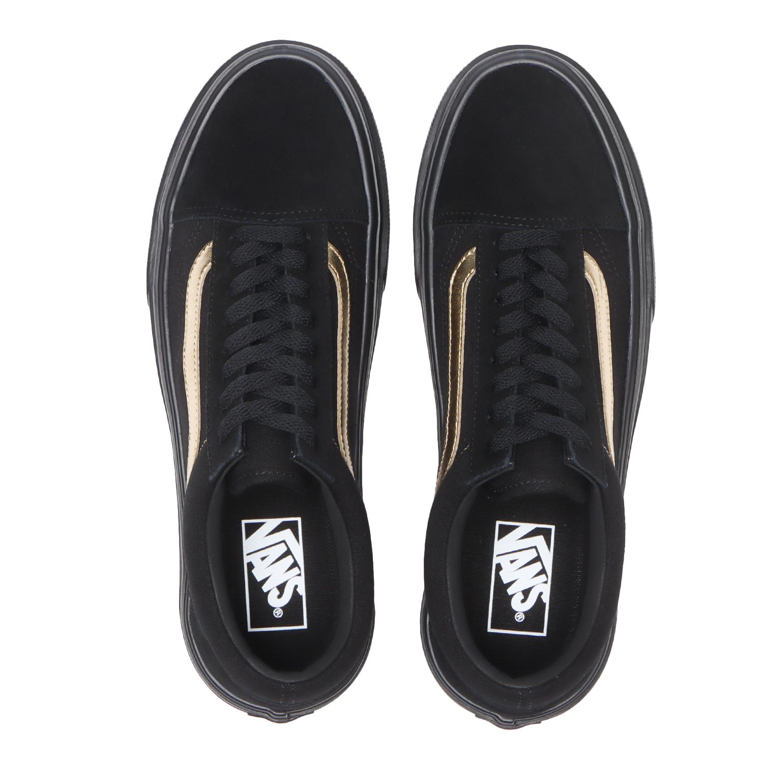 【VANS】 ヴァンズ OLD SKOOL LITE オールドスクールライト V36 LITE BROWN/ECRU BLACK/BLK/GOLD