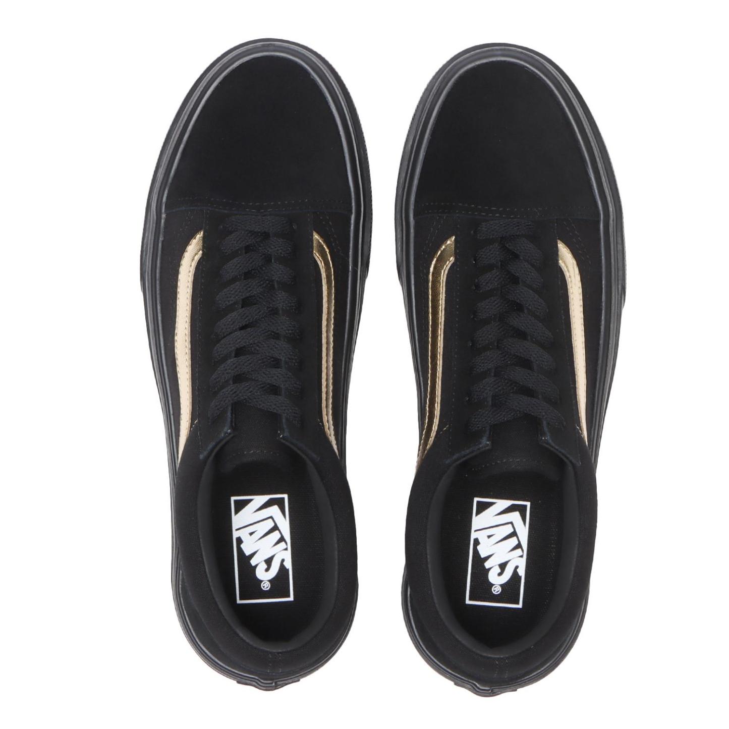 【VANS】 ヴァンズ OLD SKOOL LITE オールドスクールライト V36 LITE BROWN/ECRU BLACK/BLK/GOLD