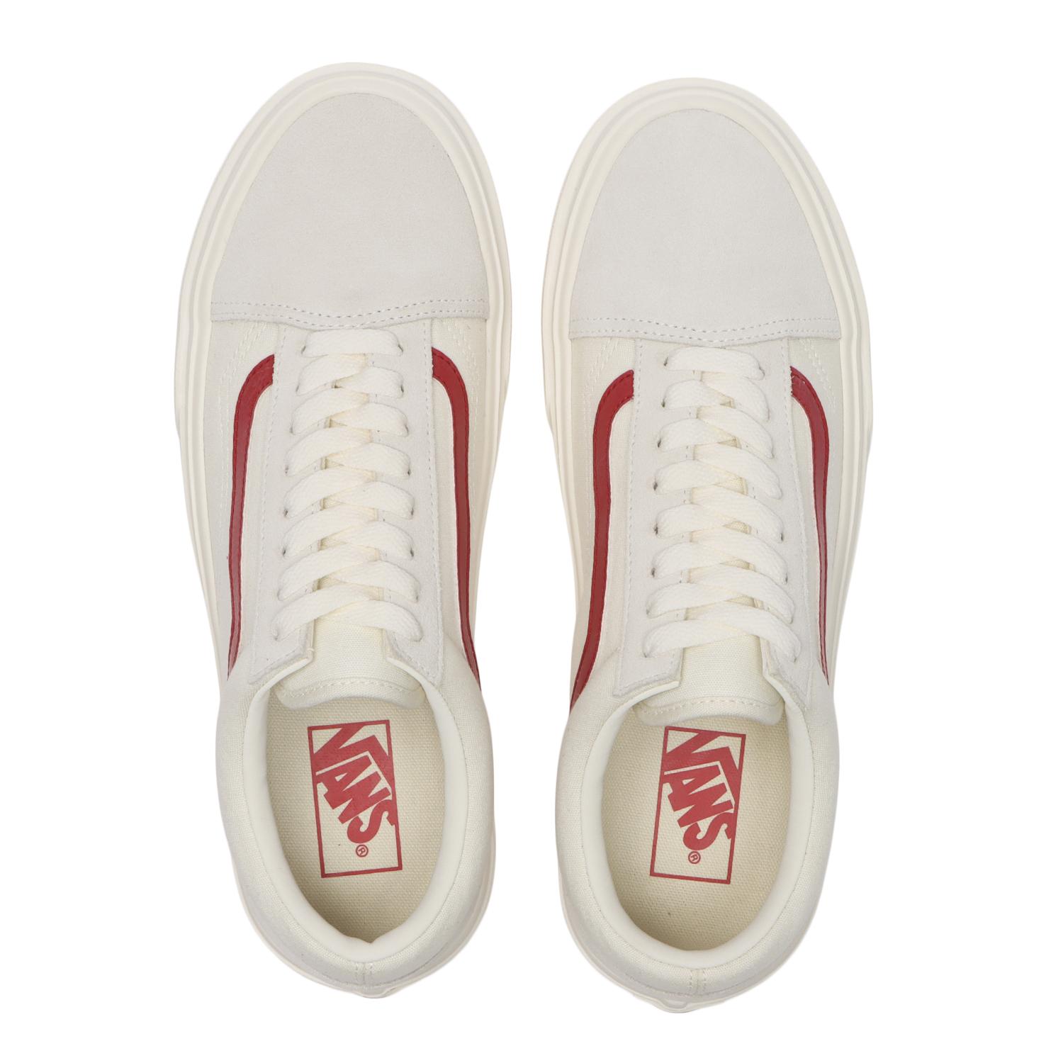 【VANS】 ヴァンズ OLD SKOOL LITE オールドスクールライト V36 LITE BROWN/ECRU MARSML/RED
