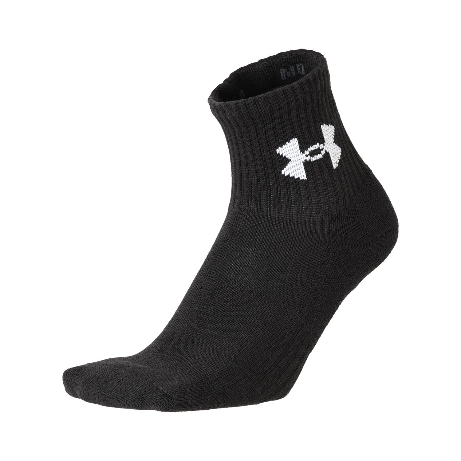 【UNDER ARMOURウェア】 アンダーアーマーウェア U UA TC 3pk Qtr ソックス 1386372 001BLK/BLK/WHT 002BLK/BLK/WHT