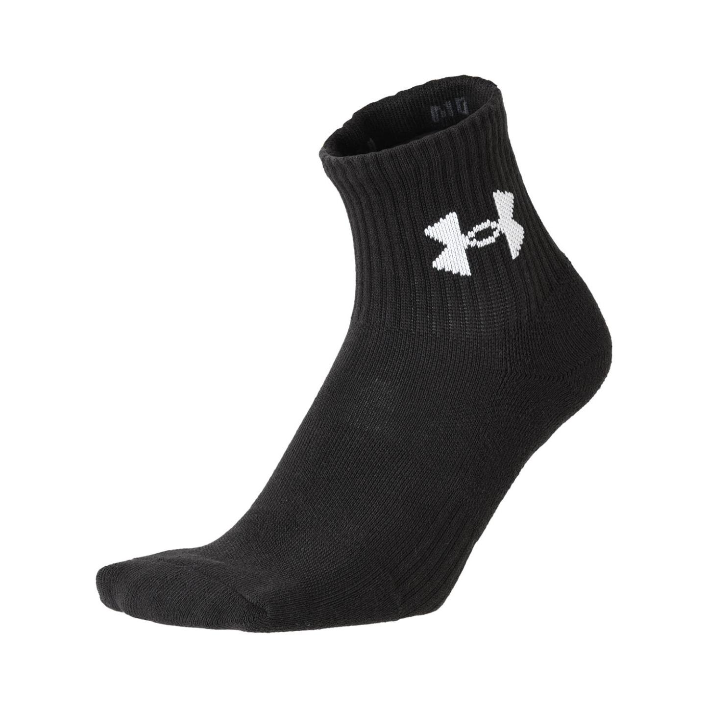 【UNDER ARMOURウェア】 アンダーアーマーウェア U UA TC 3pk Qtr ソックス 1386372 001BLK/BLK/WHT 002BLK/BLK/WHT