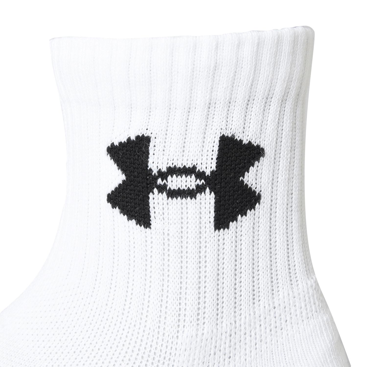 【UNDER ARMOURウェア】 アンダーアーマーウェア U UA TC 3pk Qtr ソックス 1386372 001BLK/BLK/WHT 101WHT/WHT/BLK
