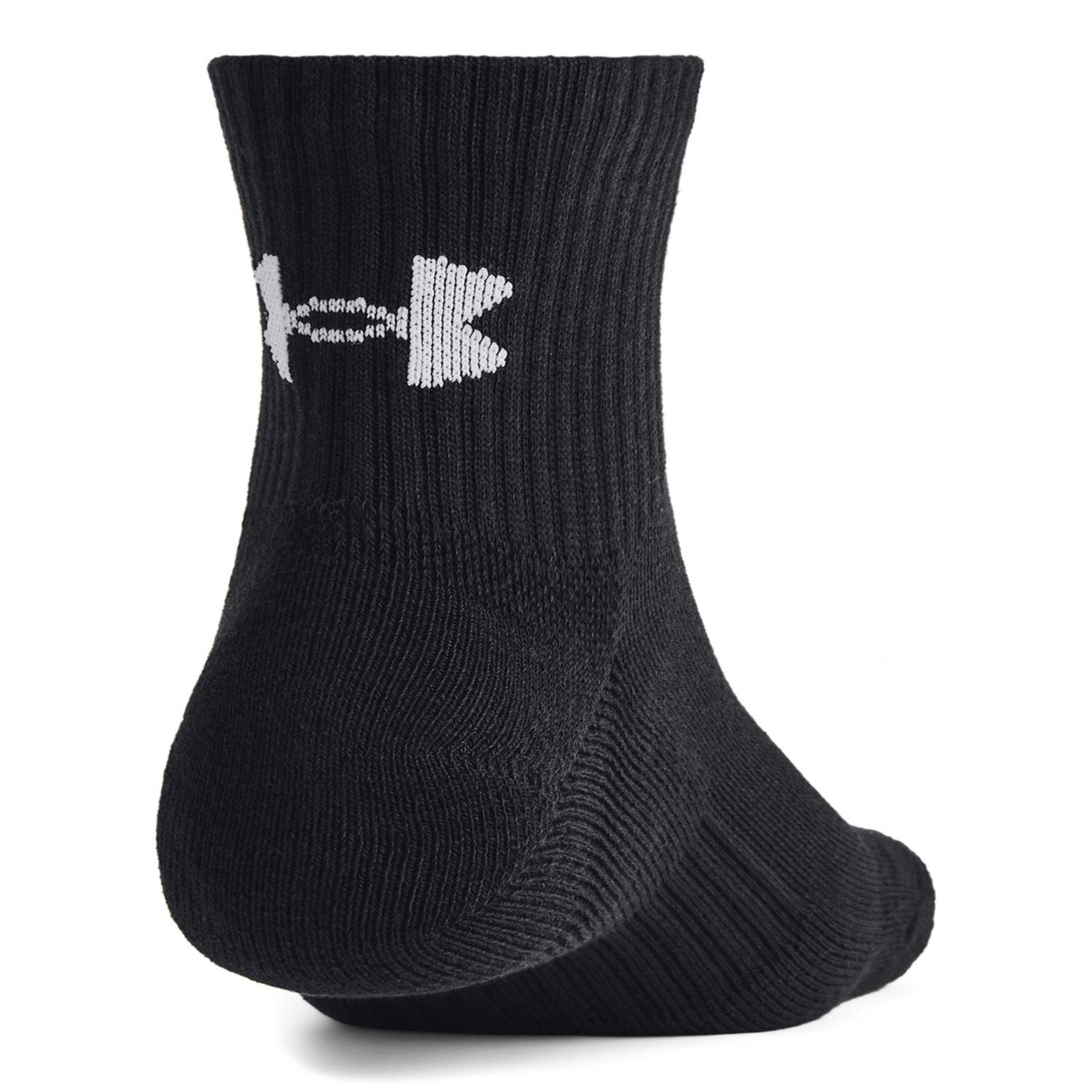 【UNDER ARMOURウェア】 アンダーアーマーウェア U UA TC 3pk Qtr ソックス 1386372 001BLK/BLK/WHT 001BLK/BLK/WHT