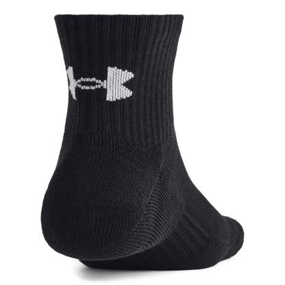 【UNDER ARMOURウェア】 アンダーアーマーウェア U UA TC 3pk Qtr ソックス 1386372 001BLK/BLK/WHT 001BLK/BLK/WHT