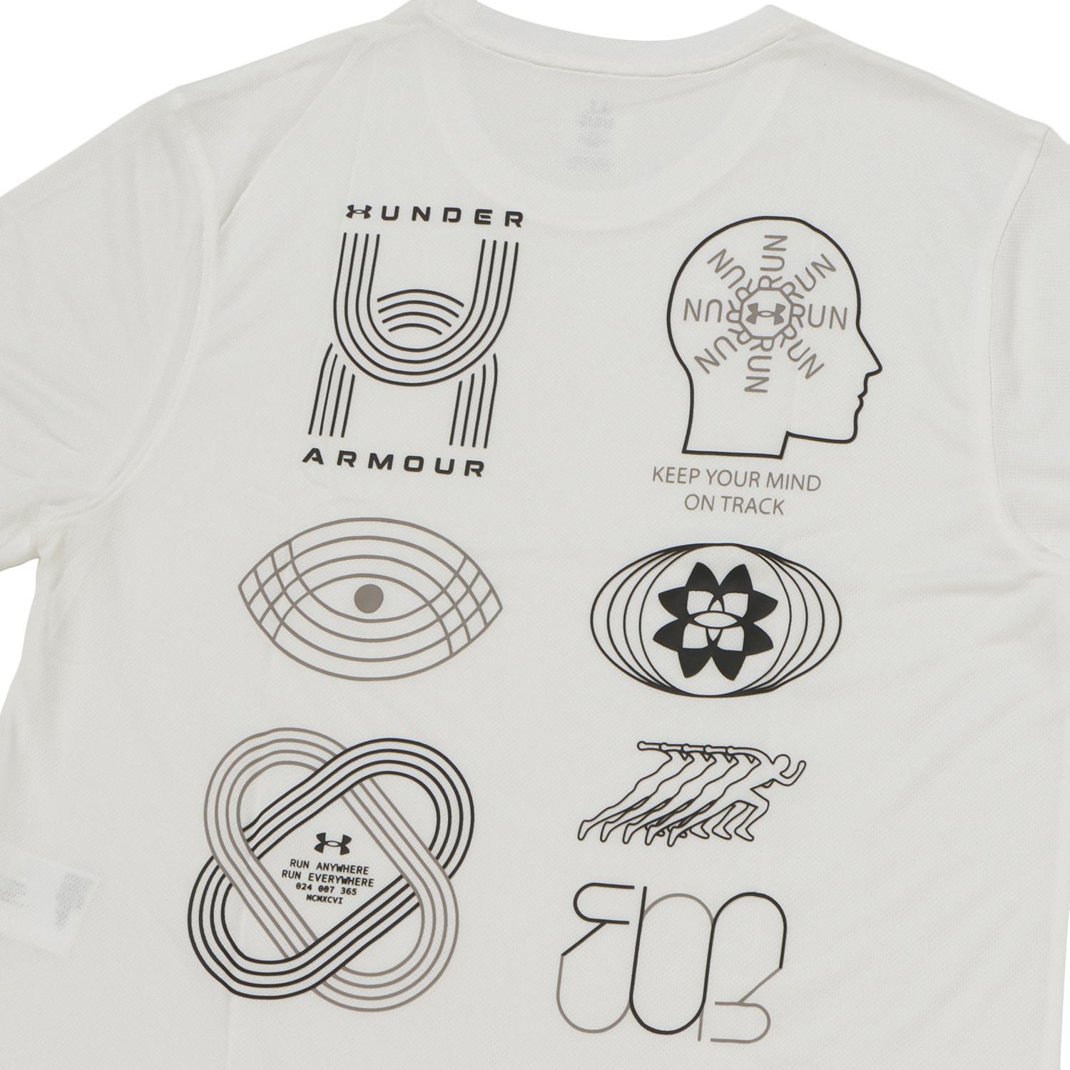 【UNDER ARMOUR】 アンダーアーマー M UA RUN ANYWHERE TEE ショートスリーブ 1386617 304MHG/VVM/BLK 100WHT/TGR/BLK