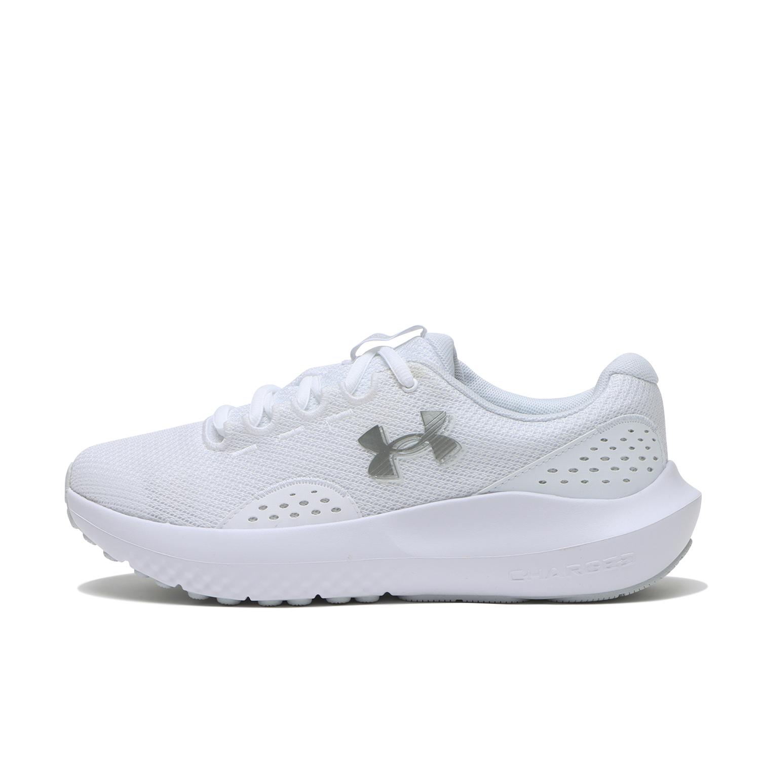 レディース 【UNDER ARMOUR】 アンダーアーマー W UA W Charged Surge 4 WIDE サージ4エクストラワイド 3028571 101WHT/DSG/MSV 101WHT/DSG/MSV