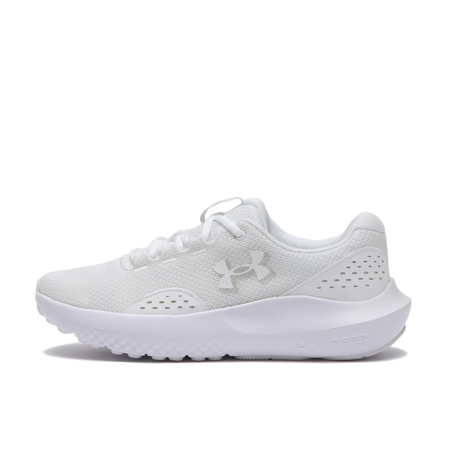 レディース 【UNDER ARMOUR】 アンダーアーマー W UA W Charged Surge 4 WIDE サージ4エクストラワイド 3028571 101WHT/DSG/MSV 100WHT/WHT/WHT