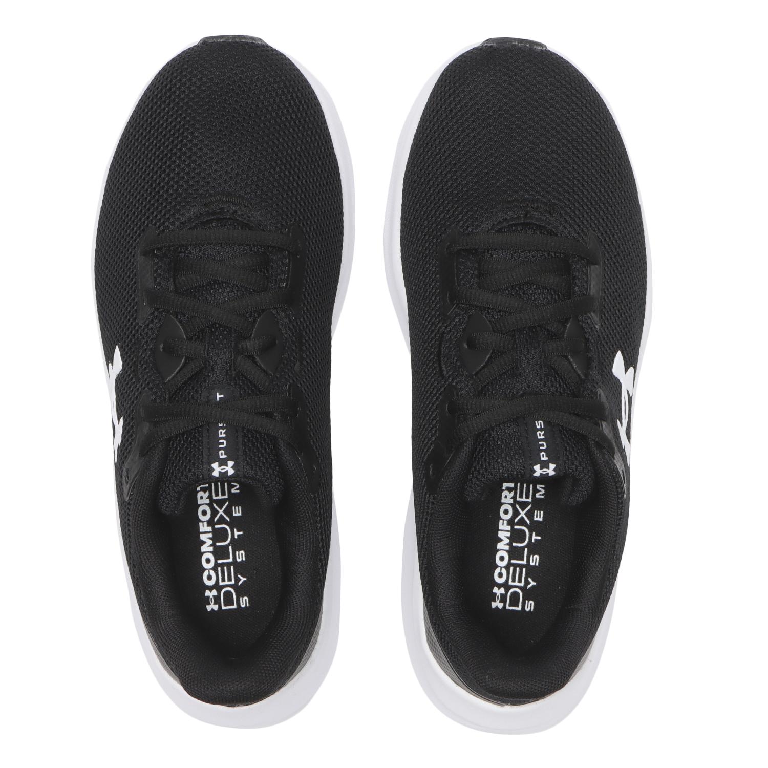 【UNDER ARMOUR】 アンダーアーマー W UA Charged Pursuit 4 チャージドパスート4 3028261 ABC-MART限定 001BLK/BLK/WHT 001BLK/BLK/WHT