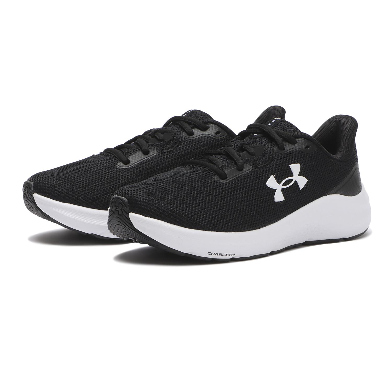 【UNDER ARMOUR】 アンダーアーマー W UA Charged Pursuit 4 チャージドパスート4 3028261 ABC-MART限定 001BLK/BLK/WHT 001BLK/BLK/WHT
