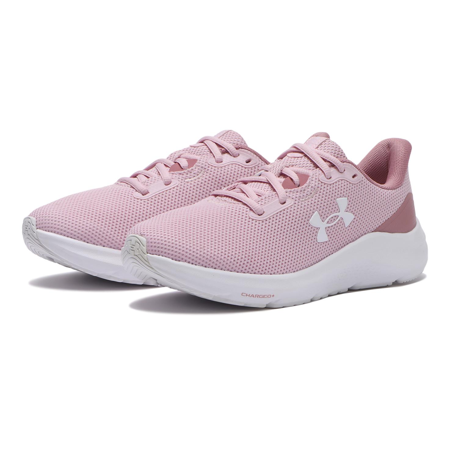 【UNDER ARMOUR】 アンダーアーマー W UA Charged Pursuit 4 チャージドパスート4 3028261 ABC-MART限定 001BLK/BLK/WHT 647PMP/PEX/WHT