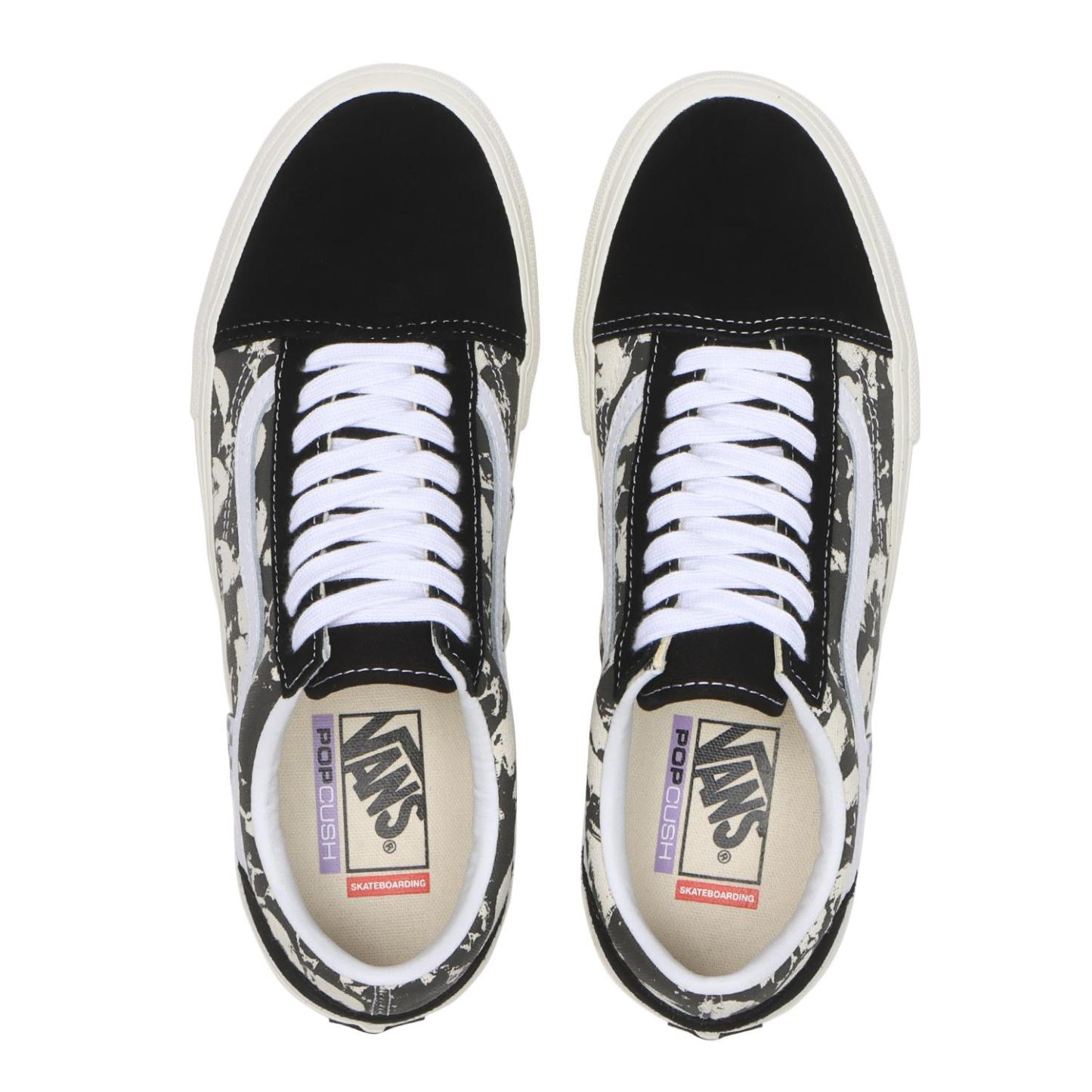 【VANS】 ヴァンズ SKATE OLD SKOOL スケートオールドスクール VN000EDN9X1 S.PILE BK/WT/G S.PILE BK/WT/G