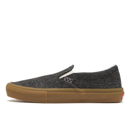 【VANS】 ヴァンズ SKATE SLIP-ON スケートスリッポン VN0A5FCAQ47 BLACK DENIM BLACK DENIM