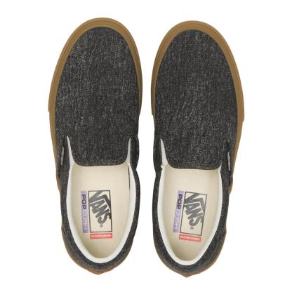 【VANS】 ヴァンズ SKATE SLIP-ON スケートスリッポン VN0A5FCAQ47 BLACK DENIM BLACK DENIM