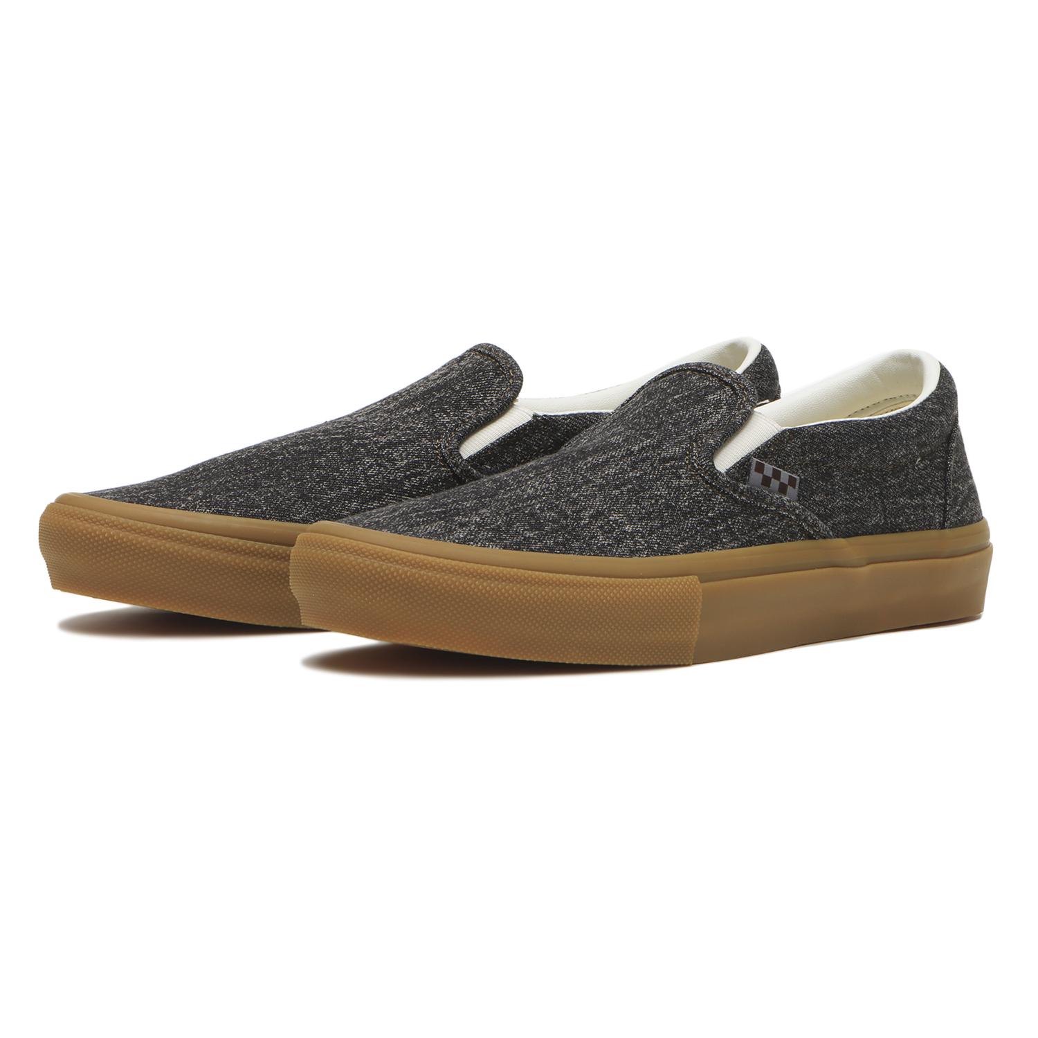 【VANS】 ヴァンズ SKATE SLIP-ON スケートスリッポン VN0A5FCAQ47 BLACK DENIM BLACK DENIM